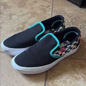 Vans Black Slip-On Sneakers with Canvas Upper